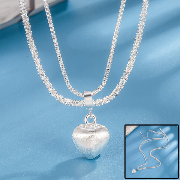 Brushed Heart Pendant